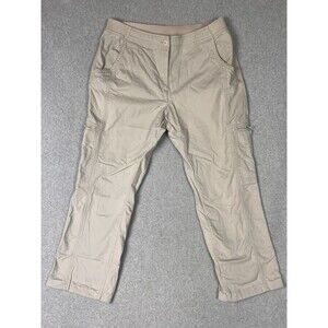 L.L. Bean Classic Fit Light Beige Stretch Waist Cargo Pants Women’s Size 12p